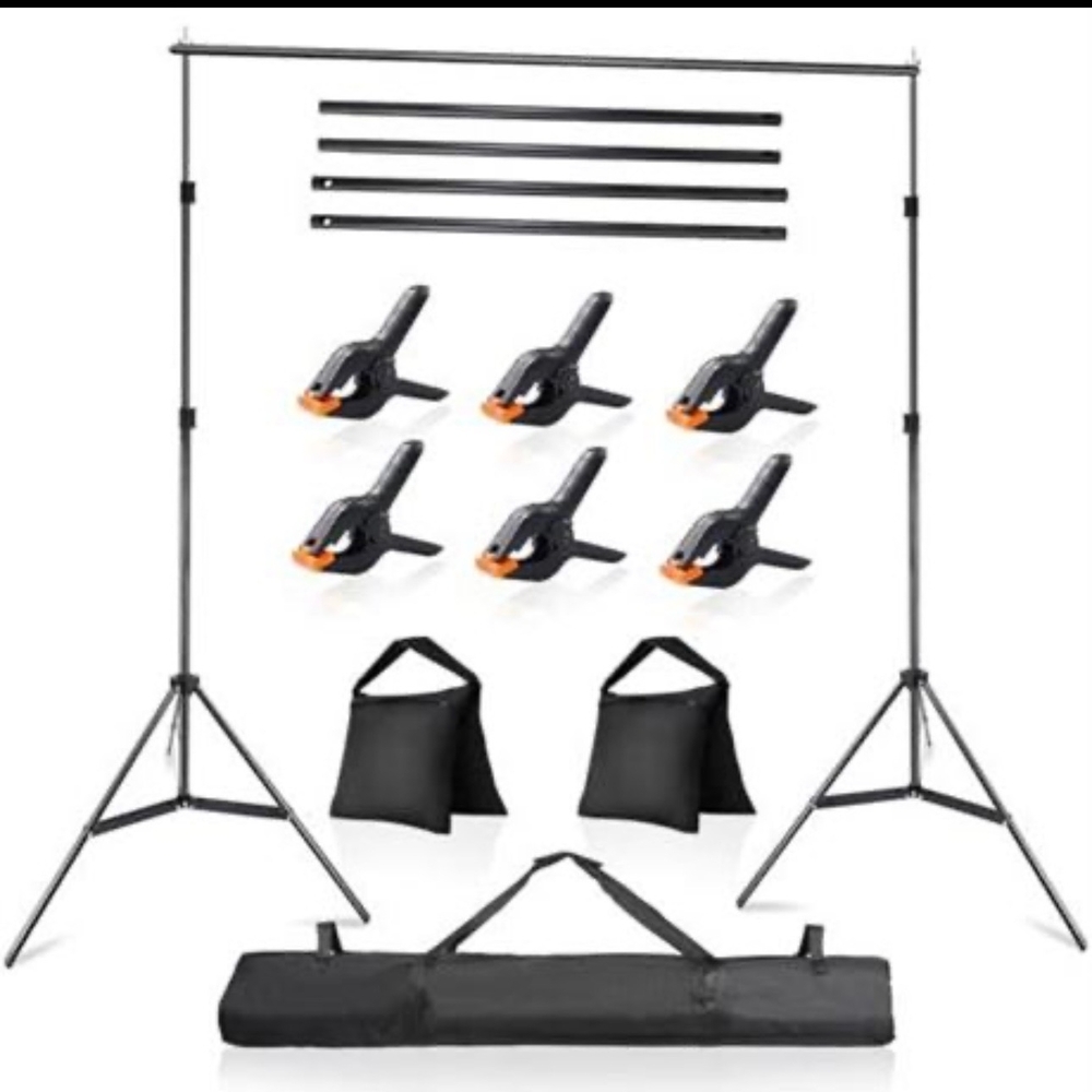 Photography Backdrop Stand Kit - Black